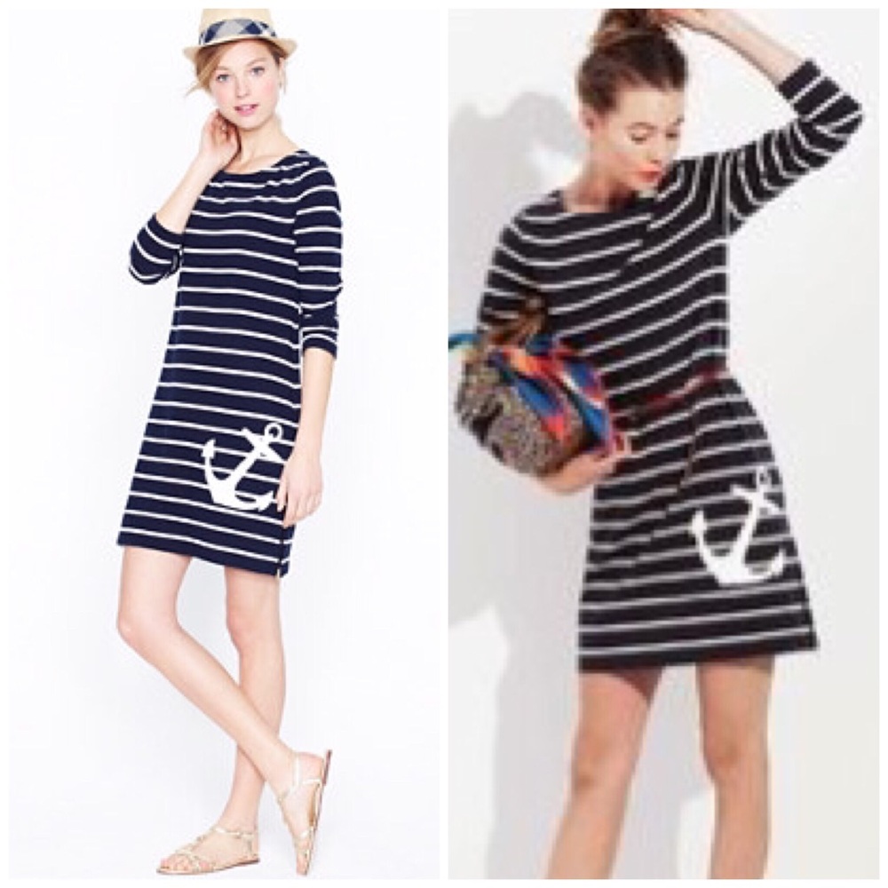 J. Crew maritime anchor dress